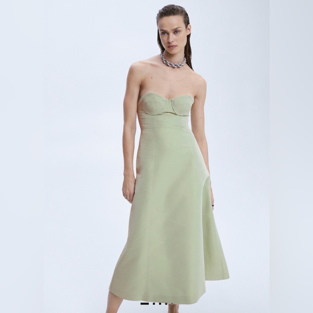 Mango - Flared corset dress